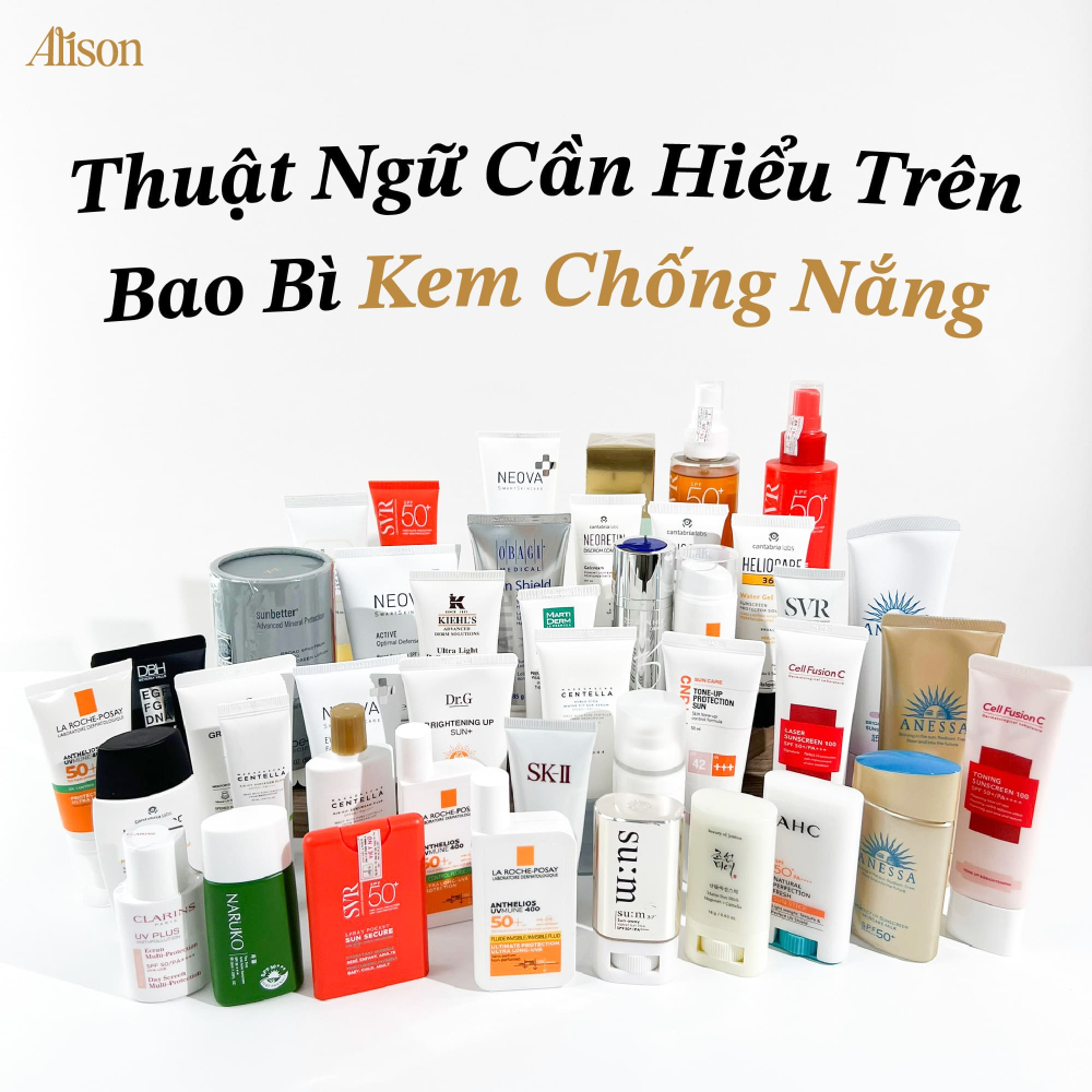 Thuật ngữ cần hiểu trên bao bì kem chống nắng